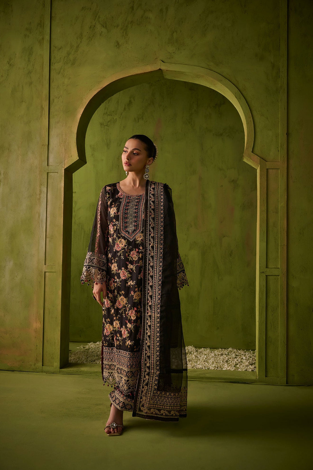 Dhanak | Festive Formals | SS24DU-3192 BLACK 3Pcs by Dhanak - Designer Dress - Type: Formal - Available at Libayah - 100% Original