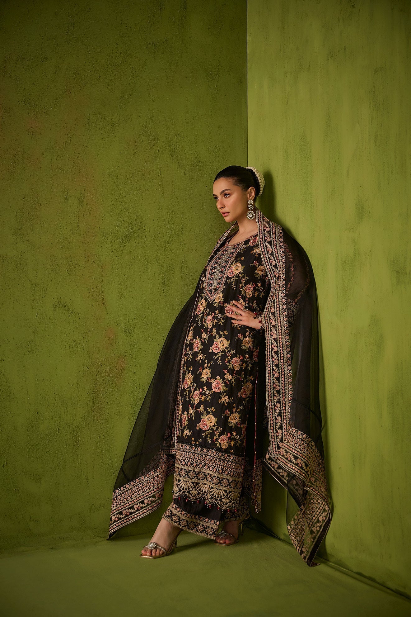 Dhanak | Festive Formals | SS24DU-3192 BLACK 3Pcs by Dhanak - Designer Dress - Type: Formal - Available at Libayah - 100% Original
