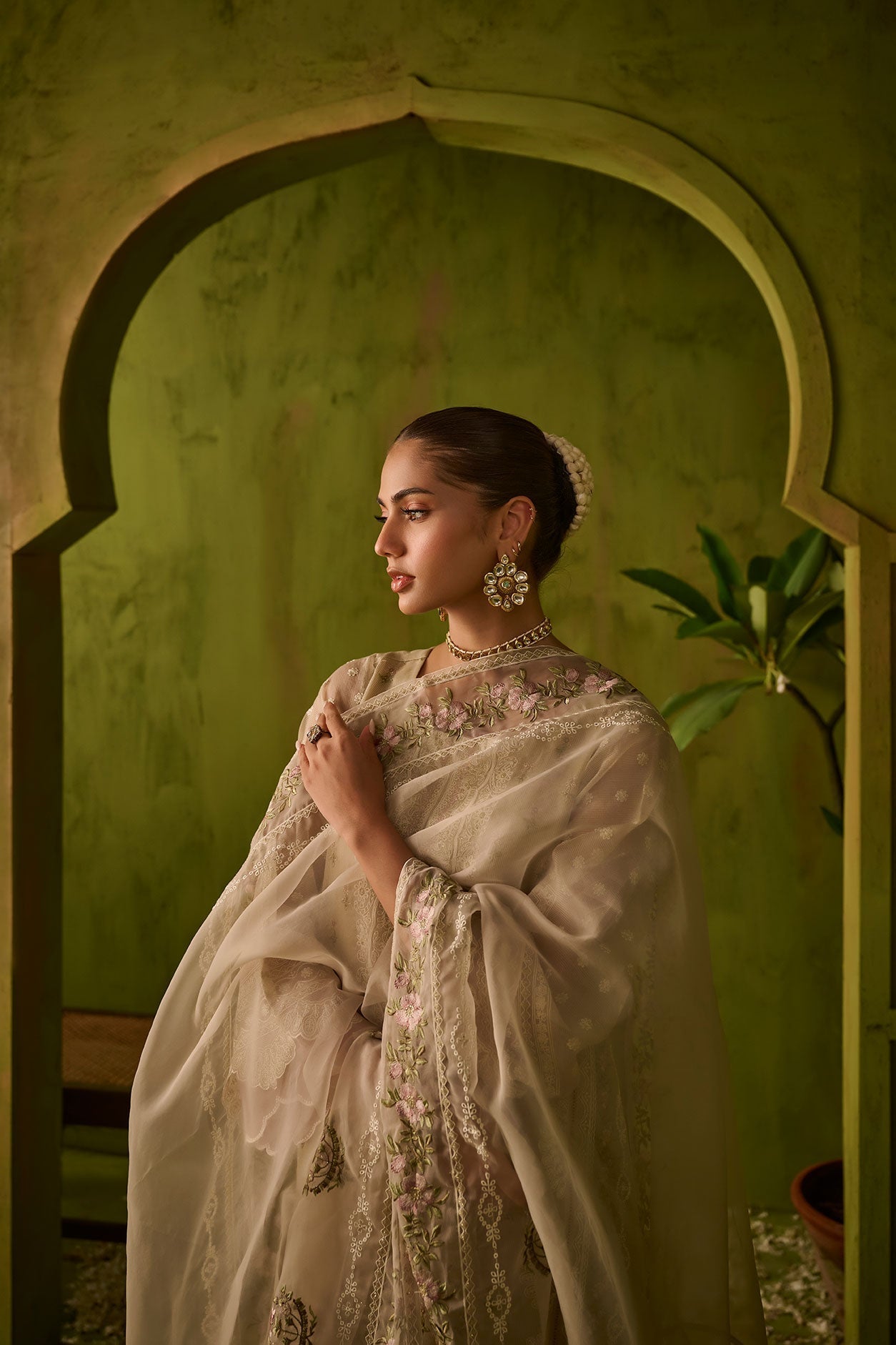 Dhanak | Festive Formals | SS24DU-3194 BEIGE 3Pcs by Dhanak - Designer Dress - Type: Luxury - Available at Libayah - 100% Original
