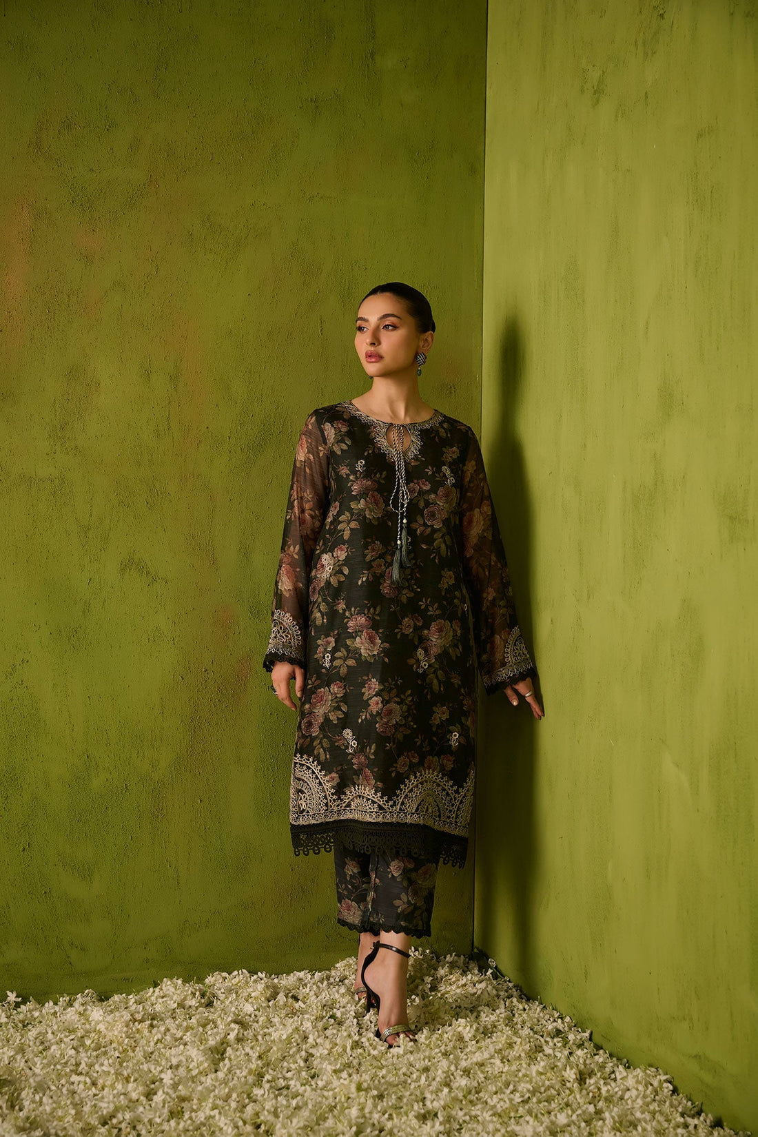 Dhanak | Festive Signature Pret | SS24DA-2474 DARK GREEN by Dhanak - Designer Dress - Type: Formal - Available at Libayah - 100% Original