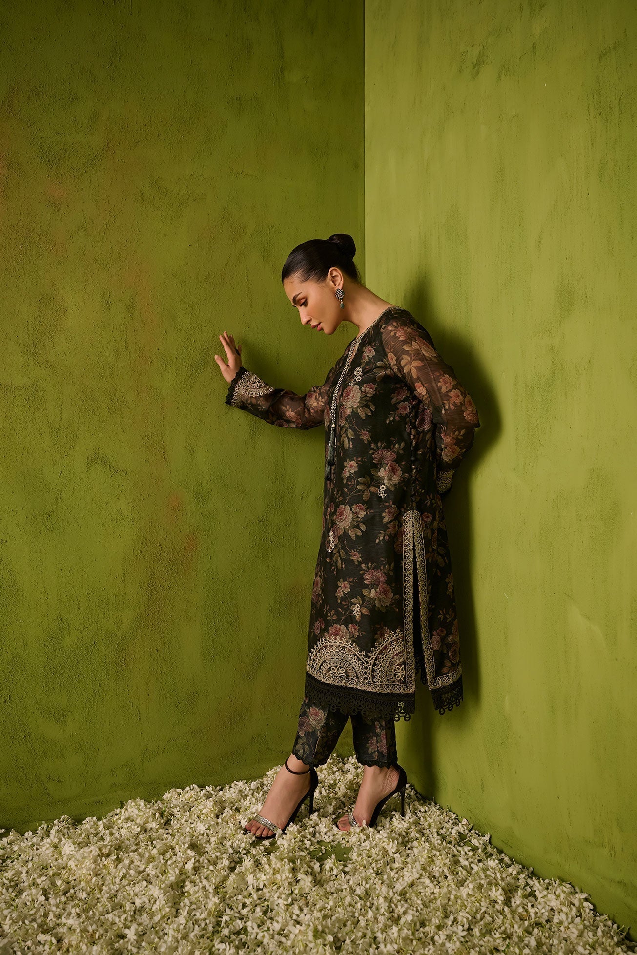 Dhanak | Festive Signature Pret | SS24DA-2474 DARK GREEN by Dhanak - Designer Dress - Type: Formal - Available at Libayah - 100% Original