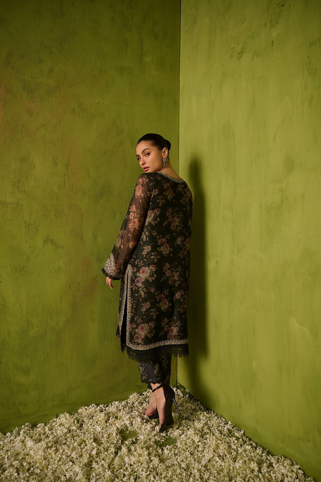Dhanak | Festive Signature Pret | SS24DA-2474 DARK GREEN by Dhanak - Designer Dress - Type: Formal - Available at Libayah - 100% Original