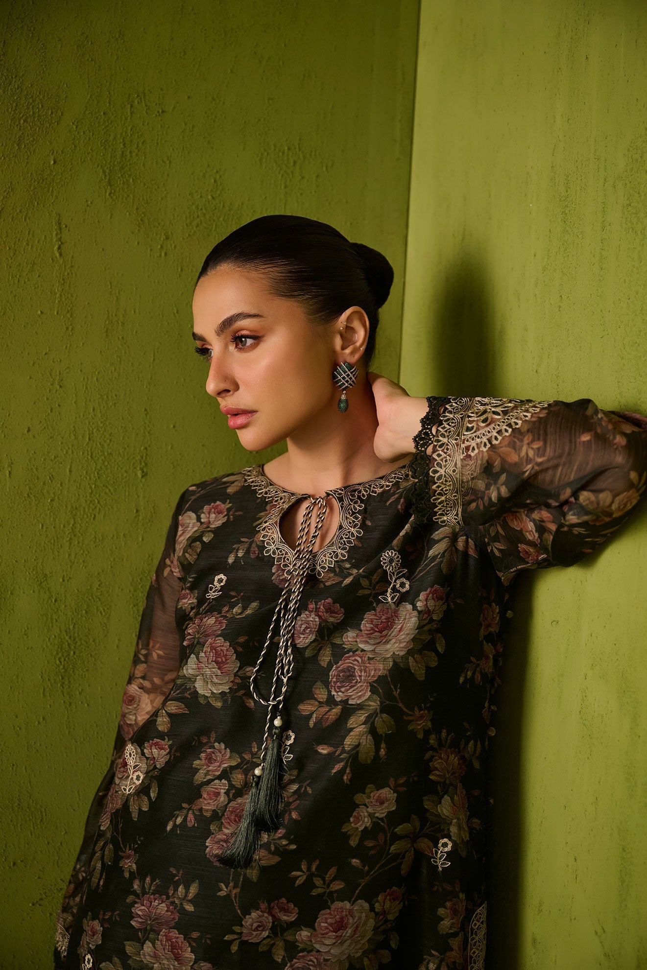 Dhanak | Festive Signature Pret | SS24DA-2474 DARK GREEN by Dhanak - Designer Dress - Type: Formal - Available at Libayah - 100% Original