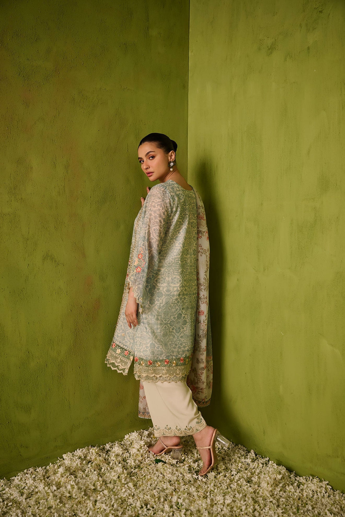 Dhanak | Festive Signature Pret | SS24DA-2470 GREEN by Dhanak - Designer Dress - Type: Formal - Available at Libayah - 100% Original