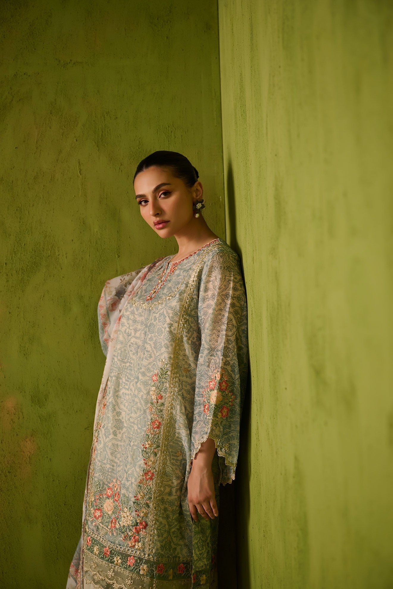 Dhanak | Festive Signature Pret | SS24DA-2470 GREEN by Dhanak - Designer Dress - Type: Formal - Available at Libayah - 100% Original