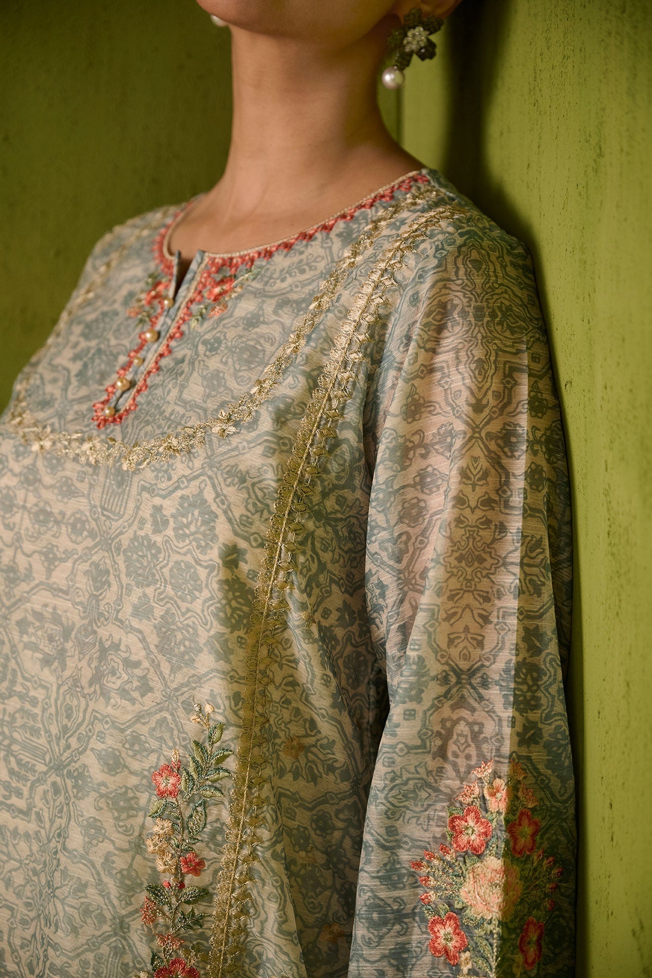 Dhanak | Festive Signature Pret | SS24DA-2470 GREEN by Dhanak - Designer Dress - Type: Formal - Available at Libayah - 100% Original