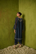 Dhanak | Festive Signature Pret | SS24DA-2422 NAVY BLUE by Dhanak - Designer Dress - Type: Formal - Available at Libayah - 100% Original