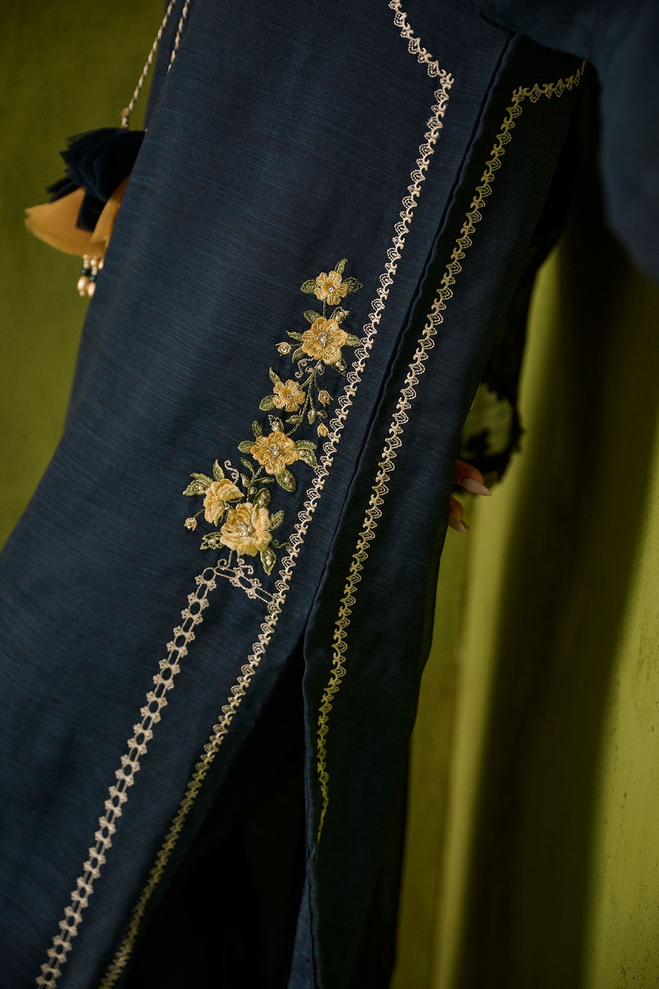 Dhanak | Festive Signature Pret | SS24DA-2422 NAVY BLUE by Dhanak - Designer Dress - Type: Formal - Available at Libayah - 100% Original