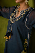 Dhanak | Festive Signature Pret | SS24DA-2422 NAVY BLUE by Dhanak - Designer Dress - Type: Formal - Available at Libayah - 100% Original