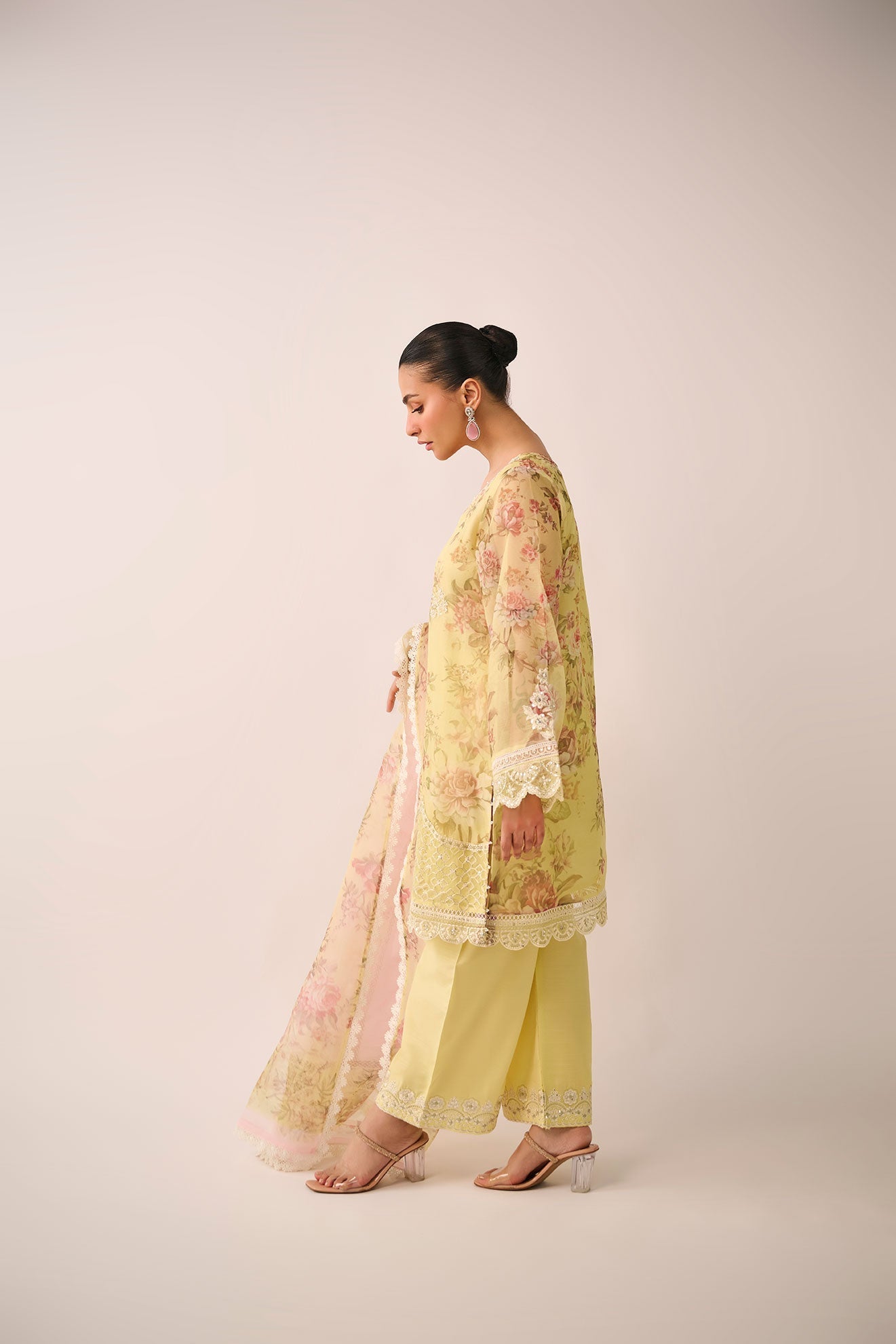 Dhanak | Festive Signature Pret | SS24DA-2466 LEMON YELLOW by Dhanak - Designer Dress - Type: Formal - Available at Libayah - 100% Original
