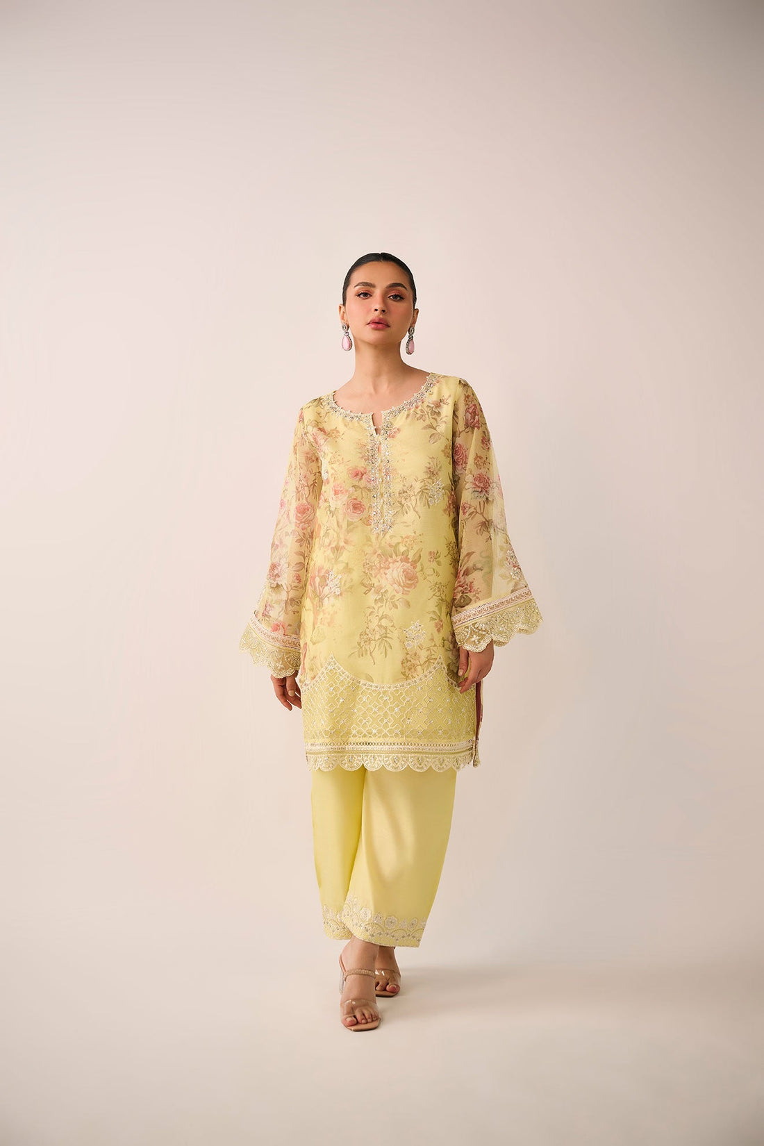 Dhanak | Festive Signature Pret | SS24DA-2466 LEMON YELLOW by Dhanak - Designer Dress - Type: Formal - Available at Libayah - 100% Original