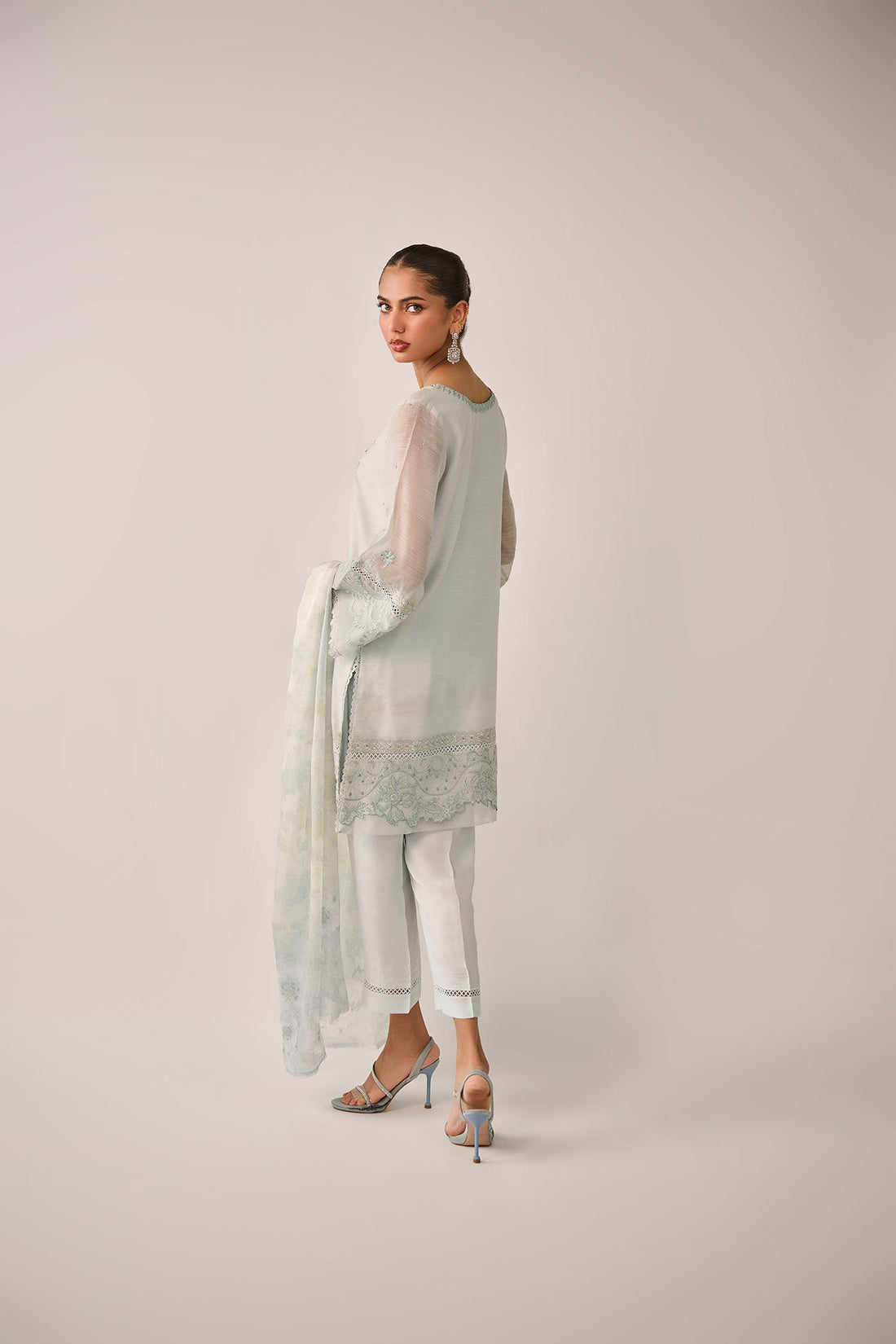Dhanak | Festive Signature Pret | SS24DA-2481 SKY BLUE by Dhanak - Designer Dress - Type: Formal - Available at Libayah - 100% Original