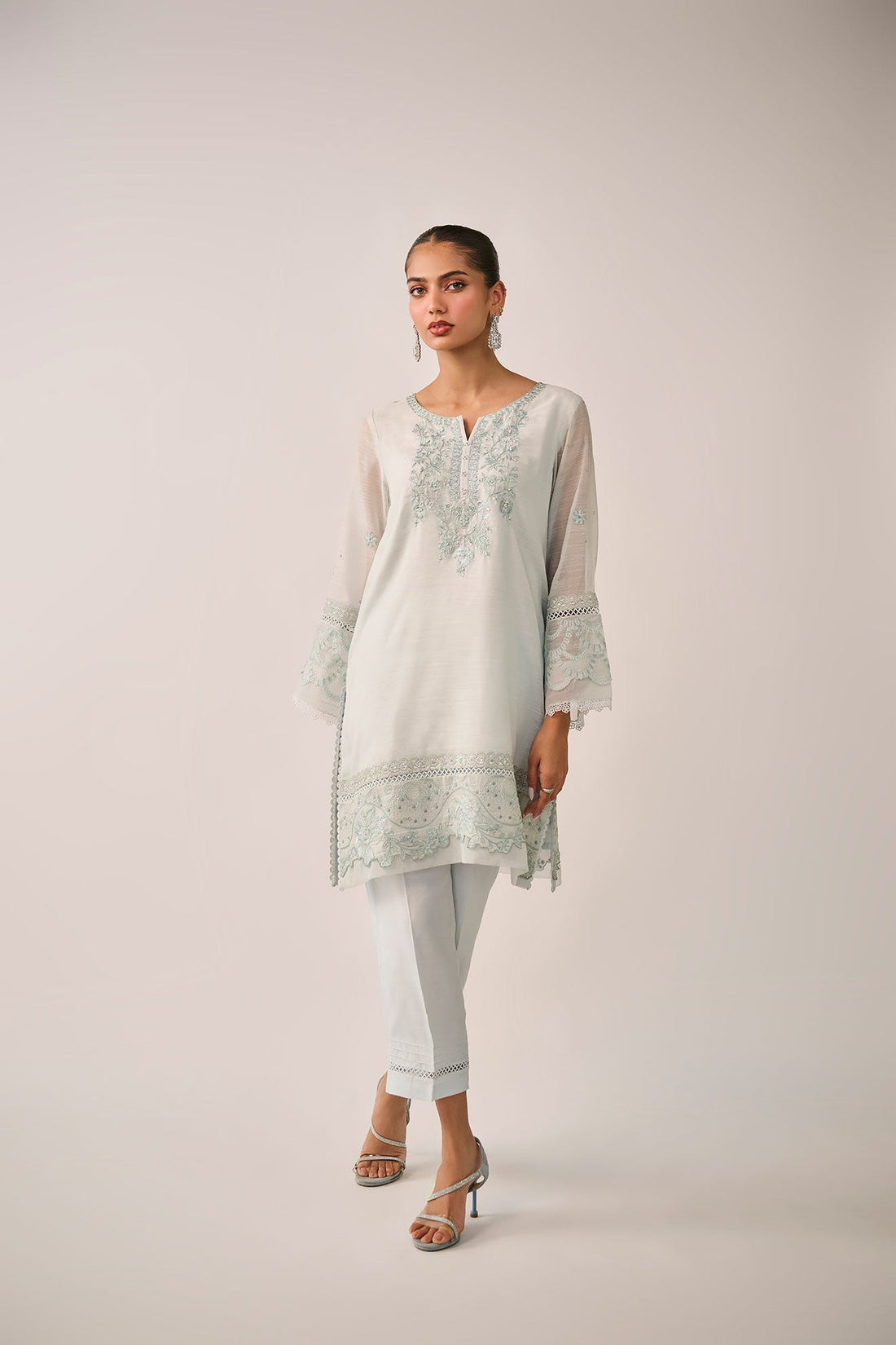 Dhanak | Festive Signature Pret | SS24DA-2481 SKY BLUE by Dhanak - Designer Dress - Type: Formal - Available at Libayah - 100% Original