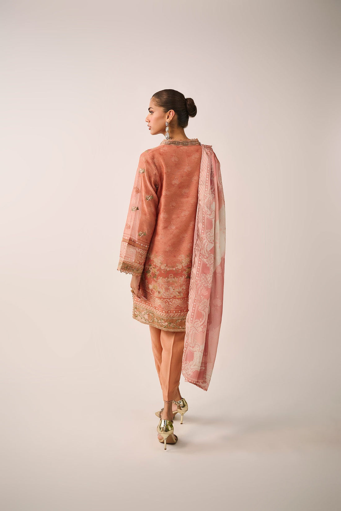 Dhanak | Festive Signature Pret | SS24DA-2477 RUST by Dhanak - Designer Dress - Type: Formal - Available at Libayah - 100% Original