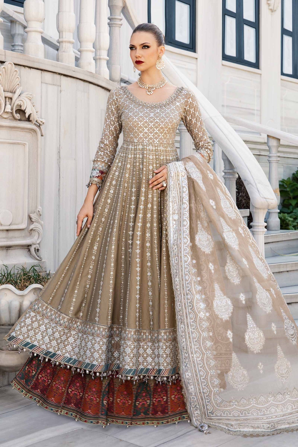Maria B | Sateen Formals 24 | CST-810 by Maria B - Designer Dress - Type: Formal - Available at Libayah - 100% Original