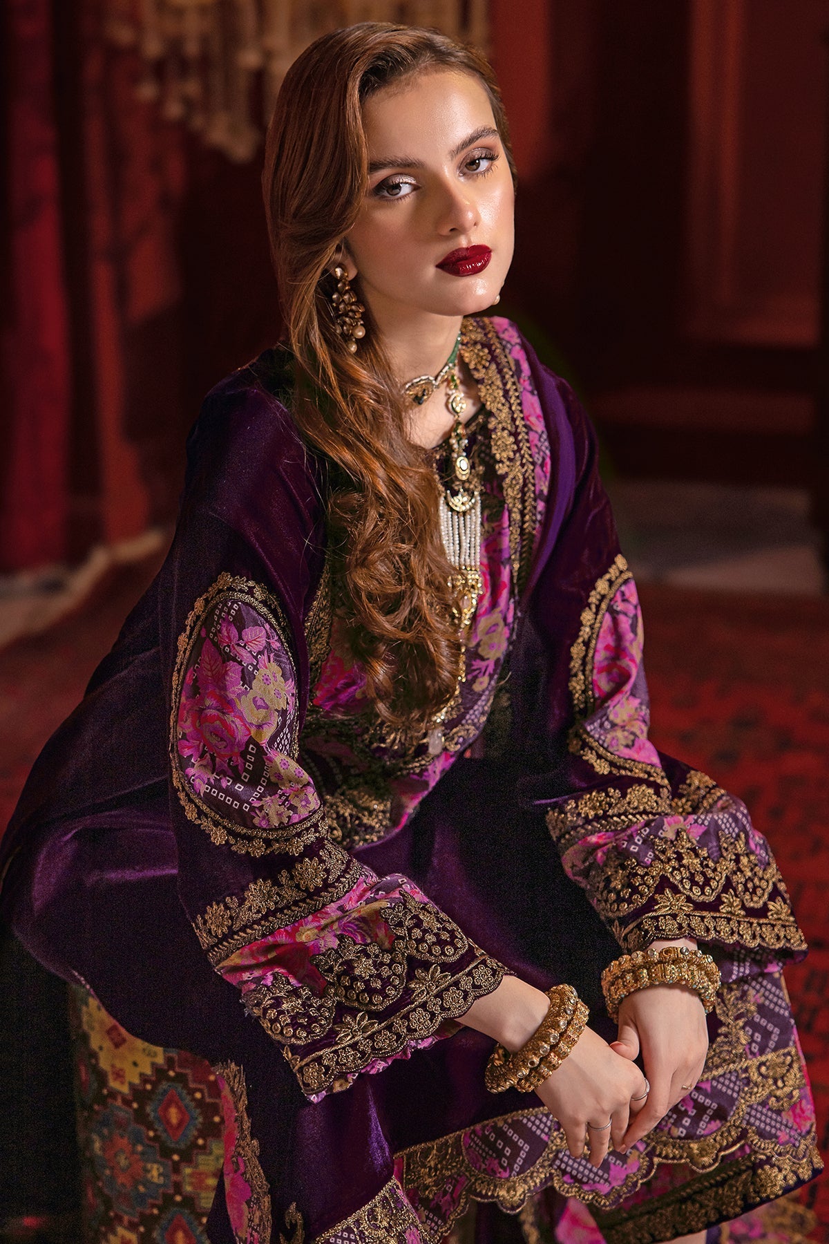 Charizma | Signora Velvet | Velvet CVT4-01 by Charizma - Designer Dress - Type: Ladies Clothes - Available at Libayah - 100% Original