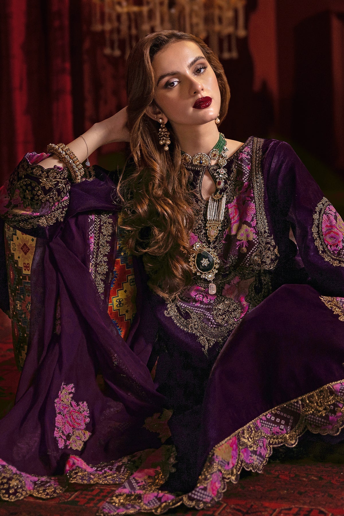 Charizma | Signora Velvet | Velvet CVT4-01 by Charizma - Designer Dress - Type: Ladies Clothes - Available at Libayah - 100% Original