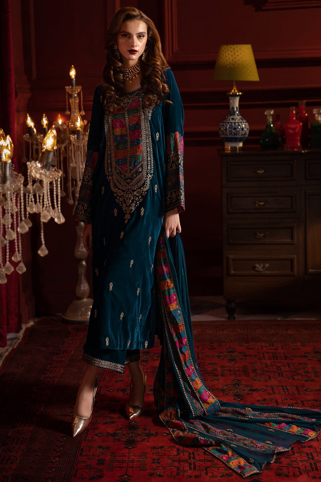 Charizma | Signora Velvet | Velvet CVT4-02 by Charizma - Designer Dress - Type: Ladies Clothes - Available at Libayah - 100% Original