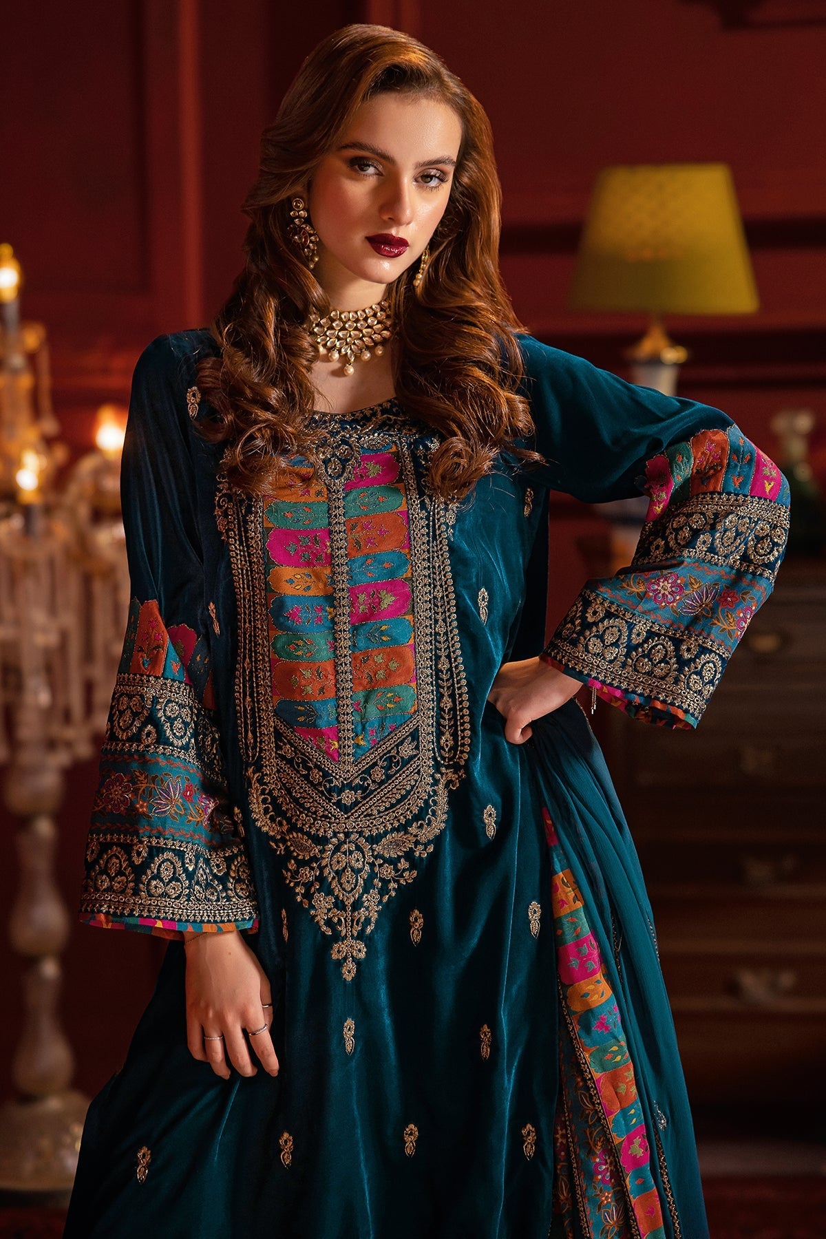 Charizma | Signora Velvet | Velvet CVT4-02 by Charizma - Designer Dress - Type: Ladies Clothes - Available at Libayah - 100% Original