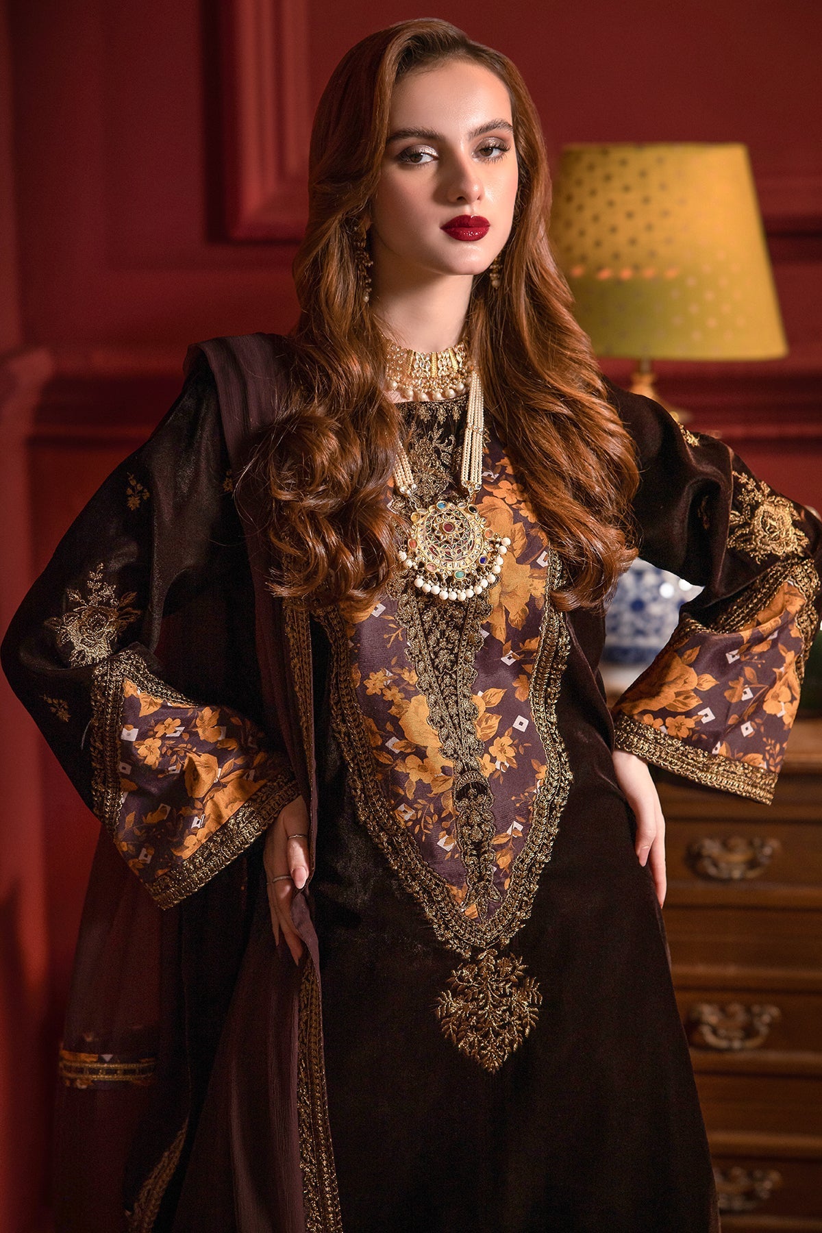 Charizma | Signora Velvet | Velvet CVT4-05 by Charizma - Designer Dress - Type: Ladies Clothes - Available at Libayah - 100% Original