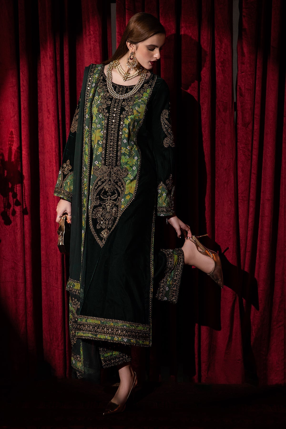 Charizma | Signora Velvet | Velvet CVT4-03 by Charizma - Designer Dress - Type: Ladies Clothes - Available at Libayah - 100% Original