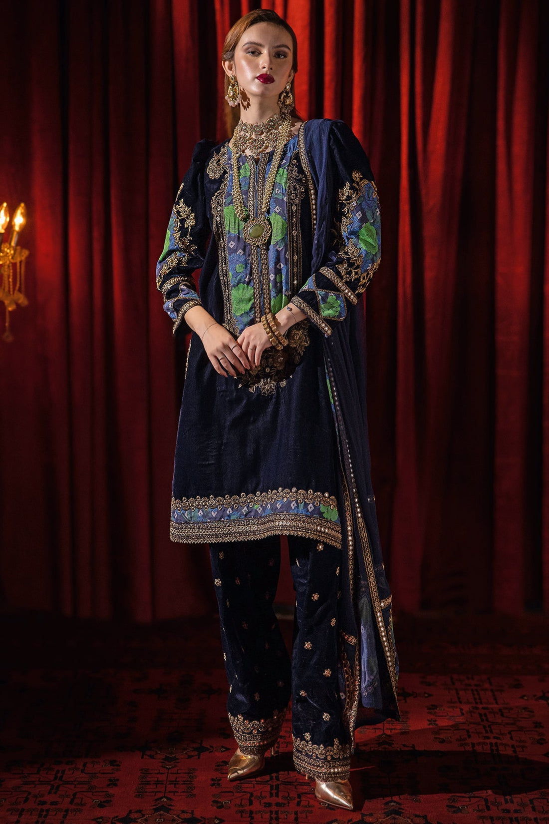 Charizma | Signora Velvet | Velvet CVT4-09 by Charizma - Designer Dress - Type: Ladies Clothes - Available at Libayah - 100% Original