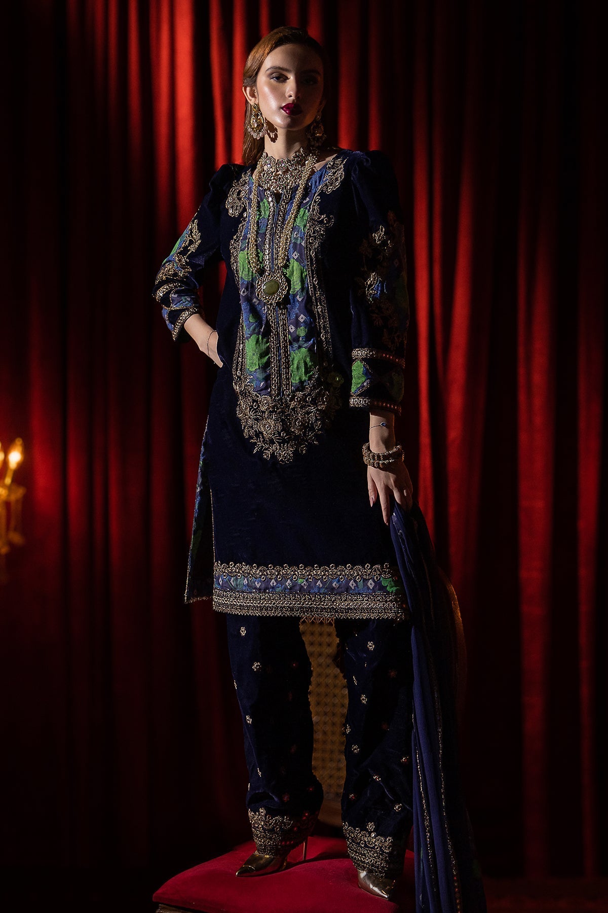 Charizma | Signora Velvet | Velvet CVT4-09 by Charizma - Designer Dress - Type: Ladies Clothes - Available at Libayah - 100% Original
