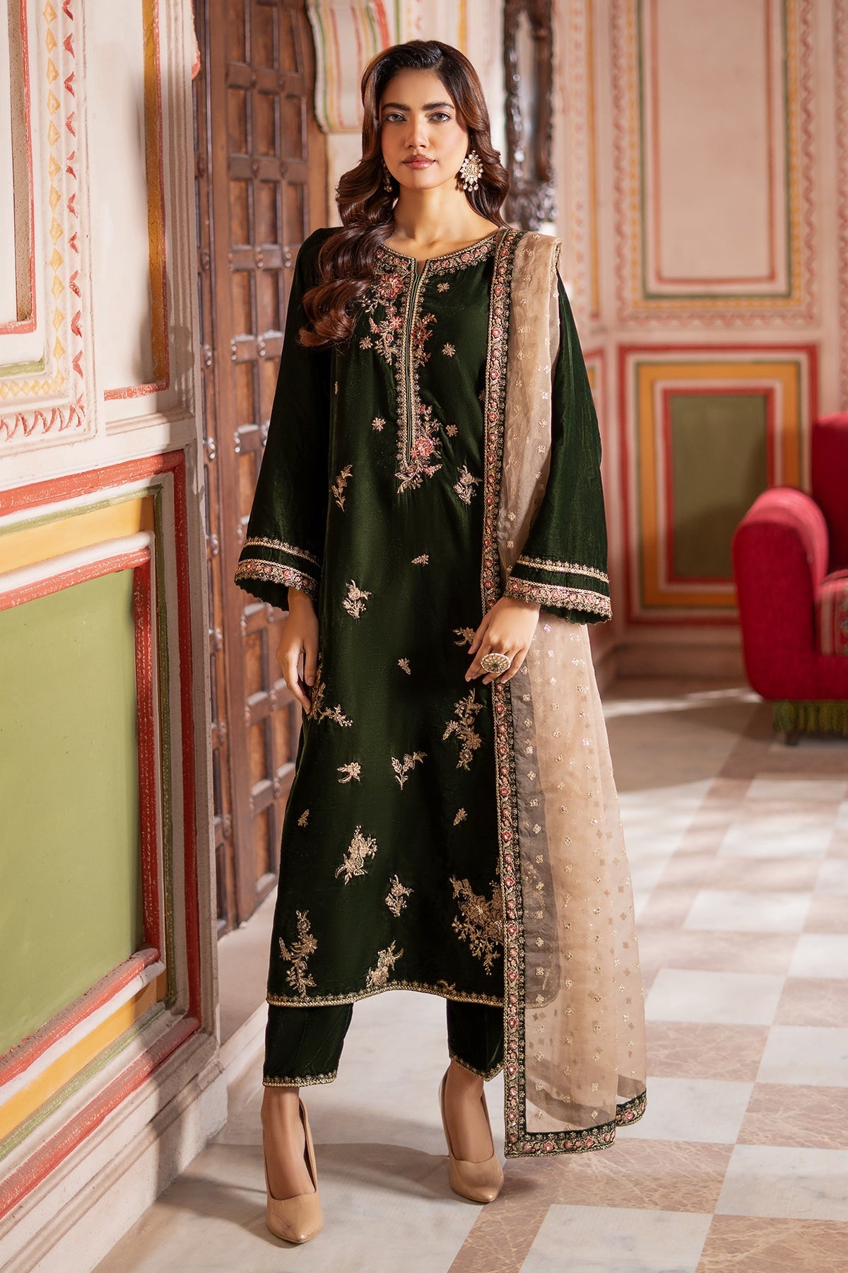 Charizma | Signora Velvet | CVT4-16 by Charizma - Designer Dress - Type: Ladies Clothes - Available at Libayah - 100% Original
