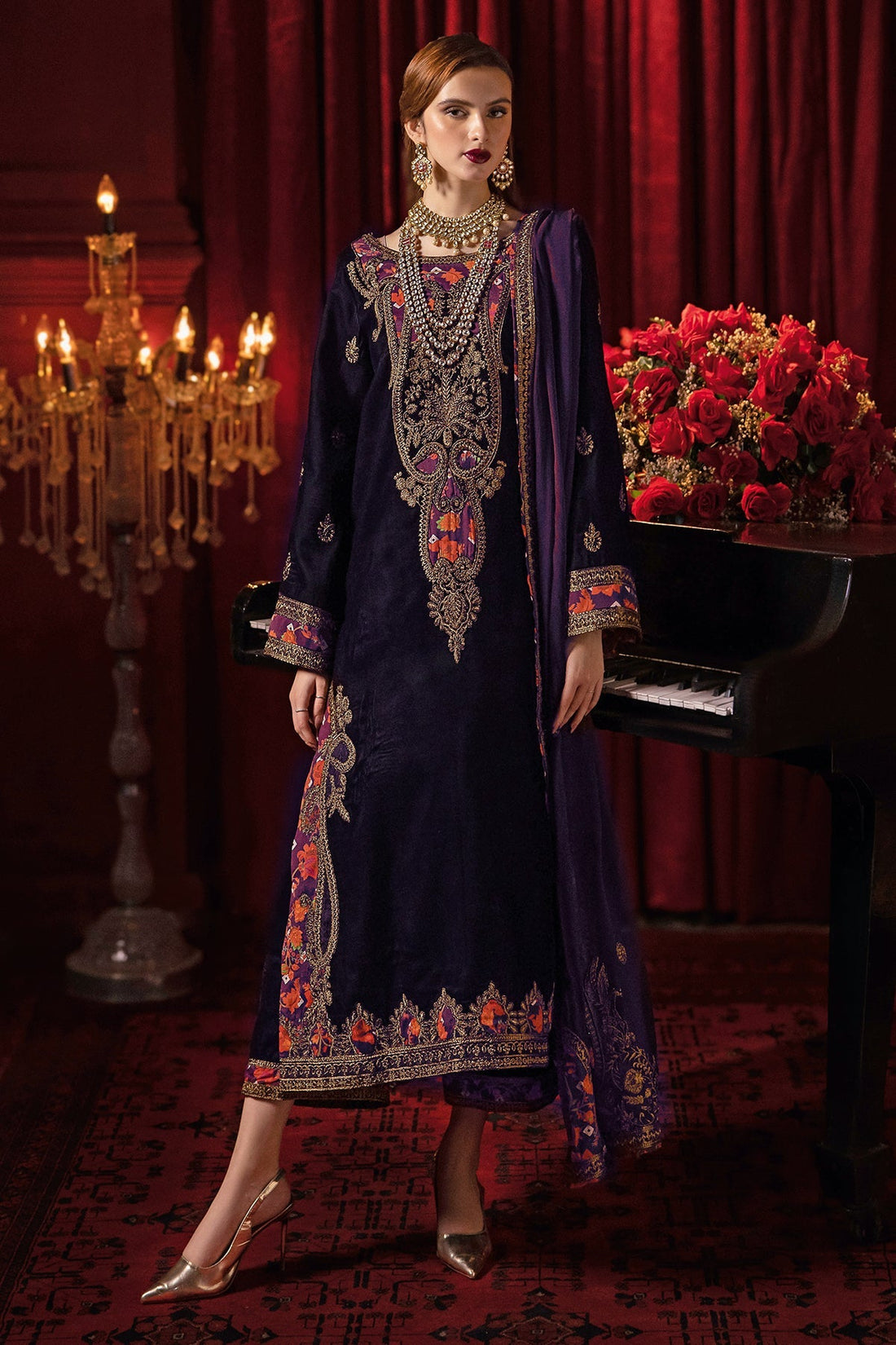 Charizma | Signora Velvet | Velvet CVT4-08 by Charizma - Designer Dress - Type: Ladies Clothes - Available at Libayah - 100% Original