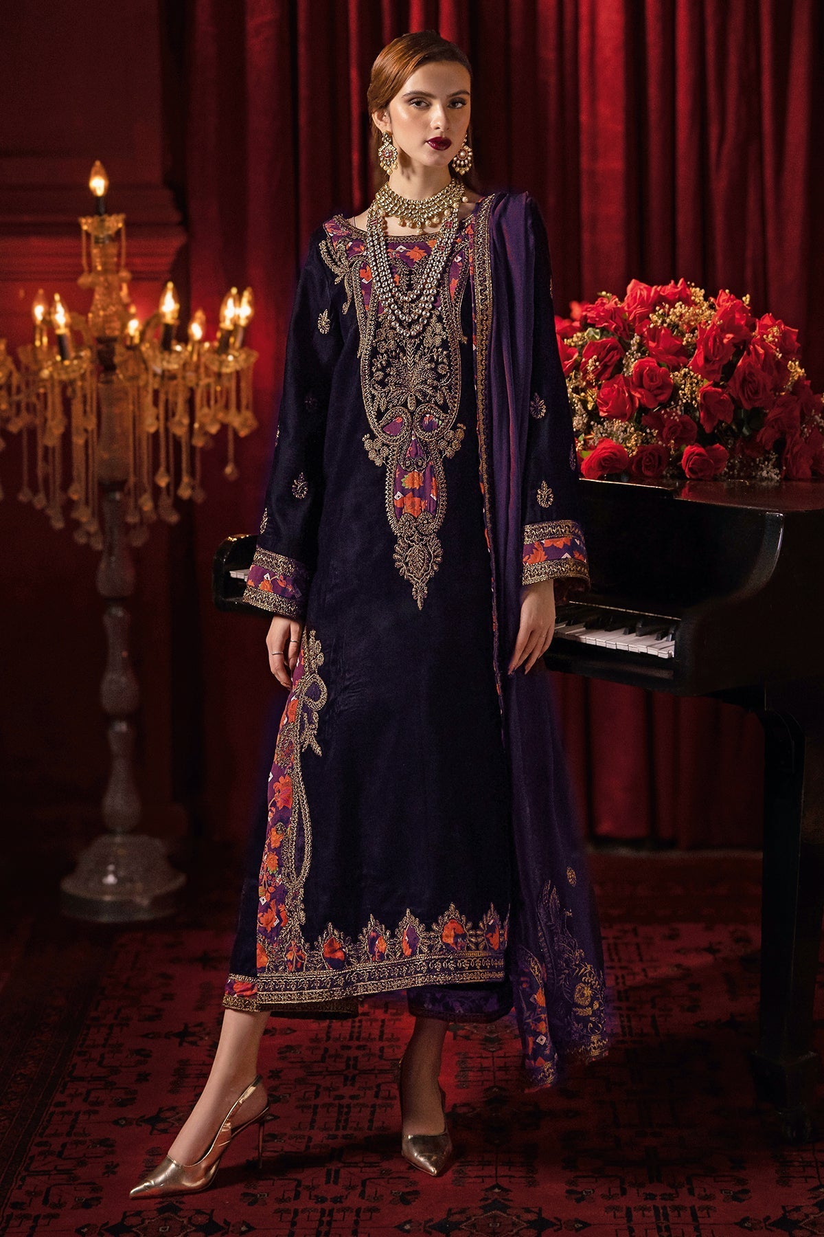 Charizma | Signora Velvet | Velvet CVT4-08 by Charizma - Designer Dress - Type: Ladies Clothes - Available at Libayah - 100% Original