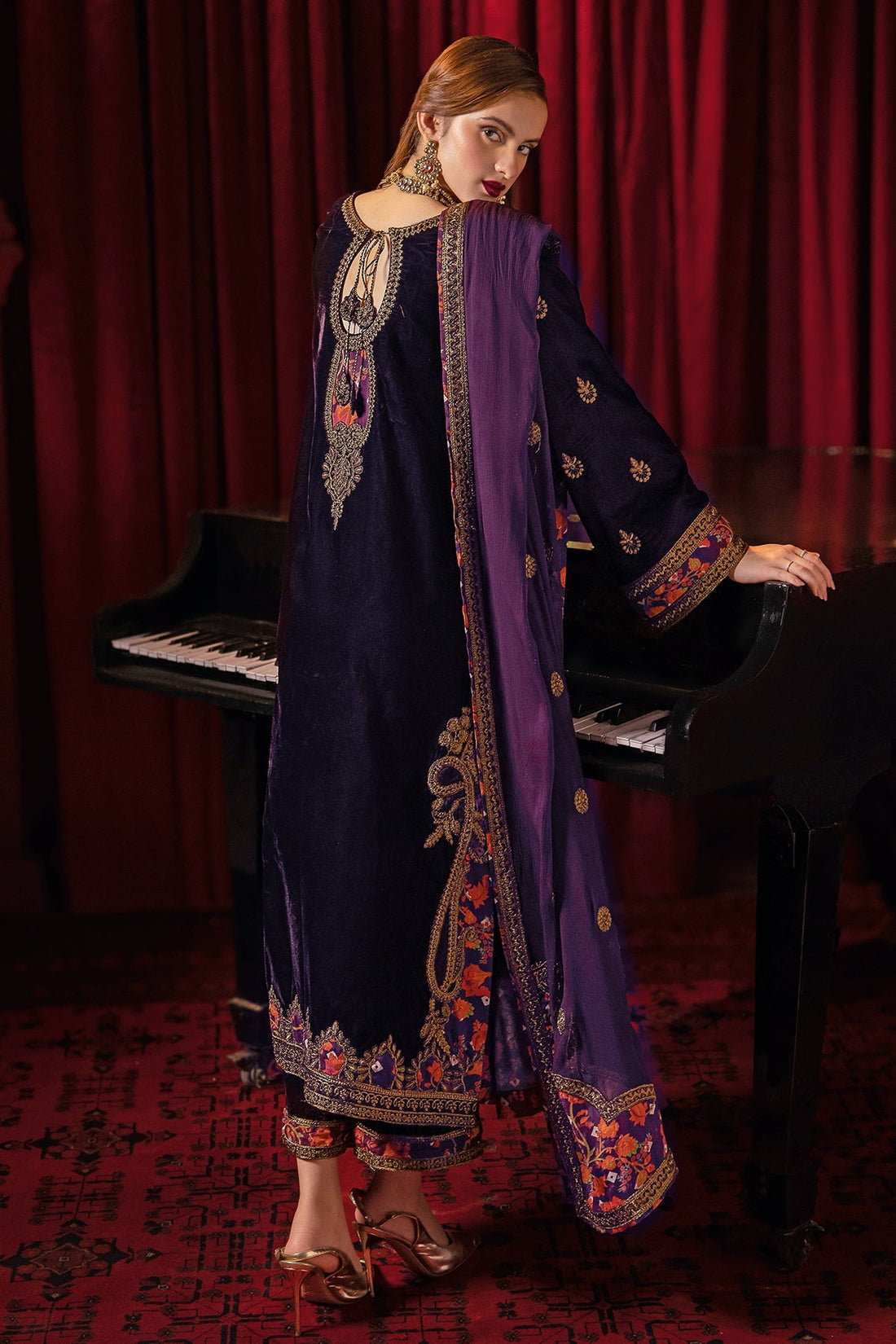Charizma | Signora Velvet | Velvet CVT4-08 by Charizma - Designer Dress - Type: Ladies Clothes - Available at Libayah - 100% Original