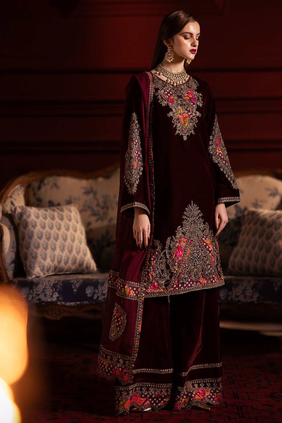 Charizma | Signora Velvet | Velvet CVT4-06 by Charizma - Designer Dress - Type: Ladies Clothes - Available at Libayah - 100% Original