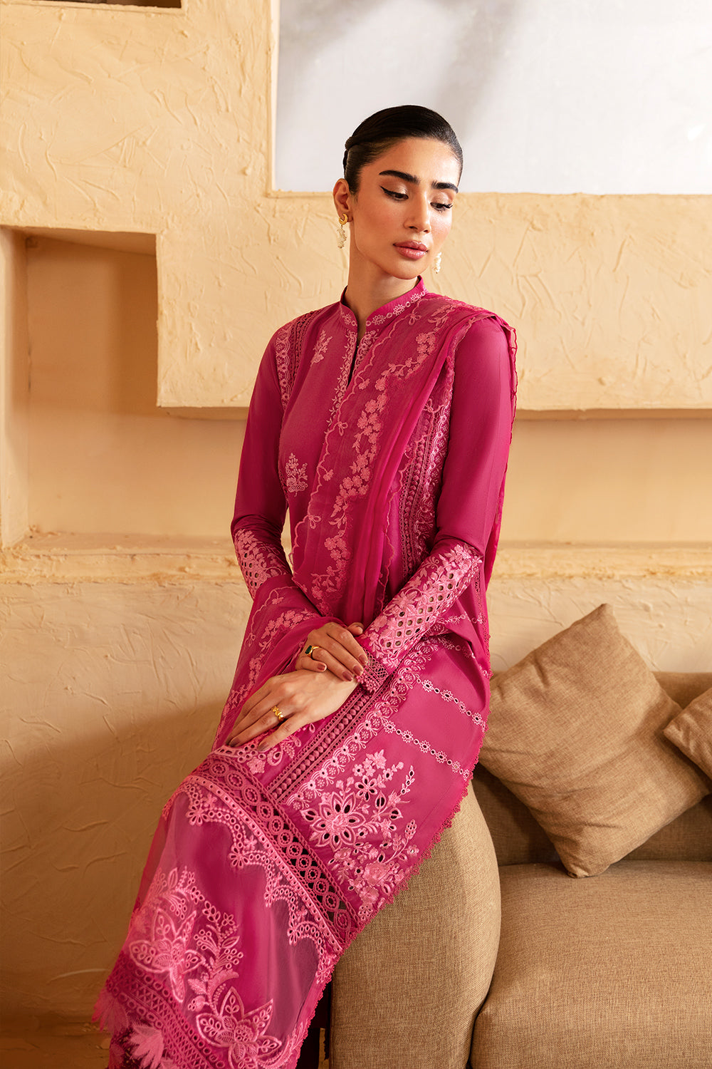 Azure | Luxury Premium Cambric 24 | Cherry Bliss by Azure - Designer Dress - Type: Luxury - Available at Libayah - 100% Original