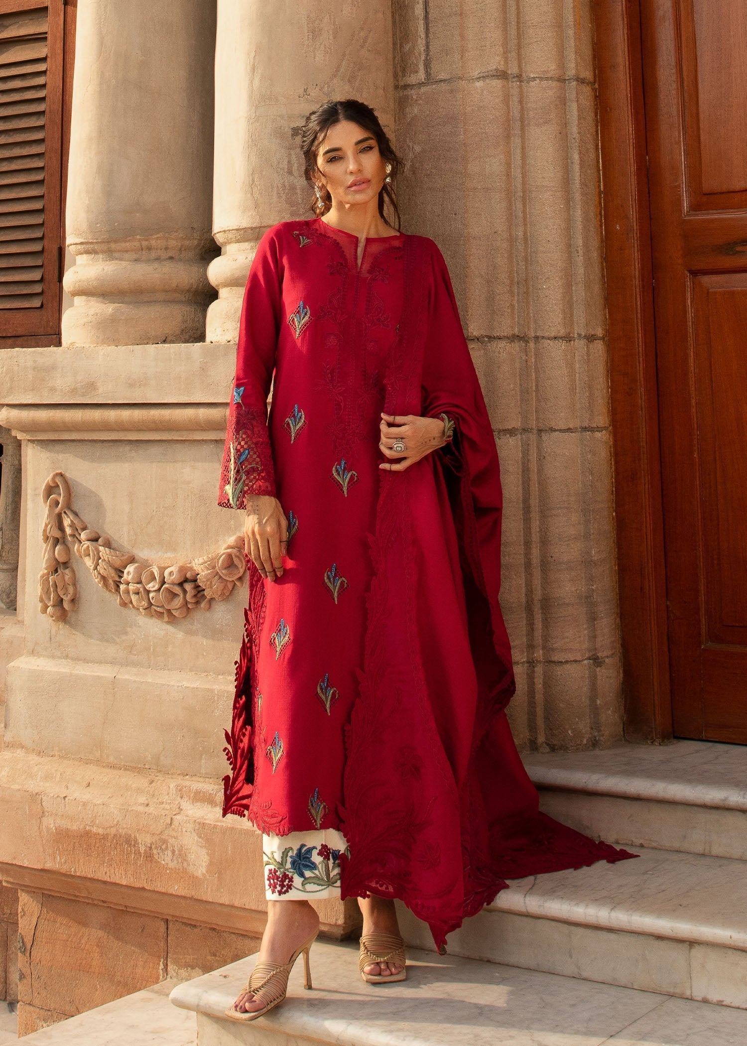 Crimson | Aaleen Winter 24 | Jurao ka Kaam by Crimson - Designer Dress - Type: Ladies Clothes - Available at Libayah - 100% Original