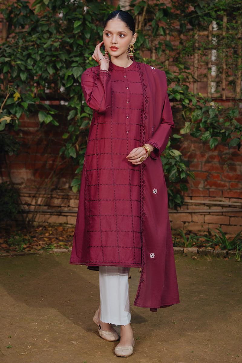 Cross Stitch | Eid Collection | RED WOOD by Cross Stitch - Designer Dress - Type: Ladies Clothes - Available at Libayah - 100% Original