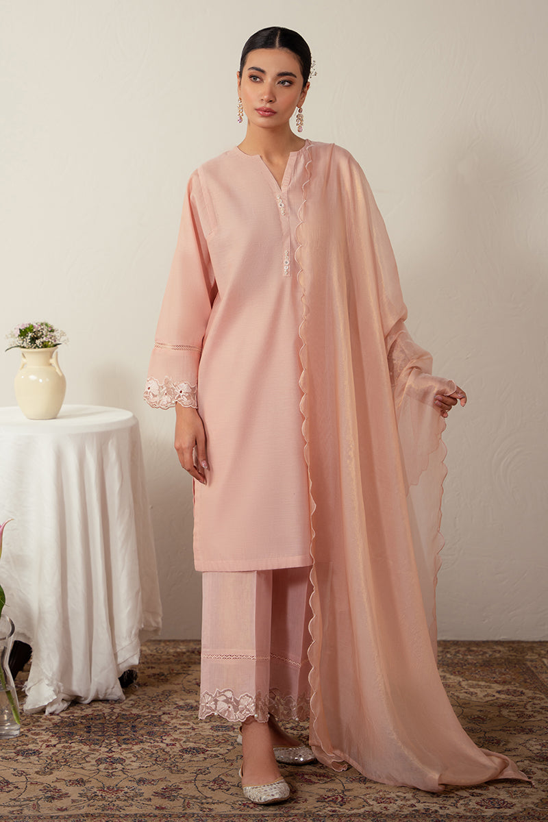 Cross Stitch | Eid Collection | BOTANICAL BLUSH by Cross Stitch - Designer Dress - Type: Ladies Clothes - Available at Libayah - 100% Original