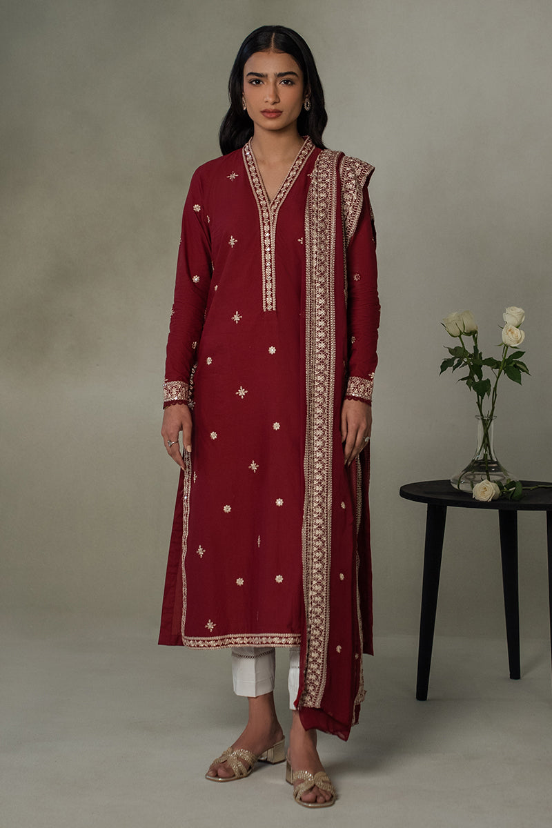 Cross Stitch | Eid Collection | AUTUMN FALL by Cross Stitch - Designer Dress - Type: Ladies Clothes - Available at Libayah - 100% Original