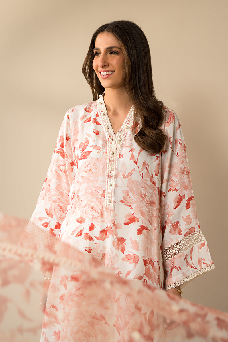 Cross Stitch | Eid Collection | CORAL IMPRESSION by Cross Stitch - Designer Dress - Type: Ladies Clothes - Available at Libayah - 100% Original