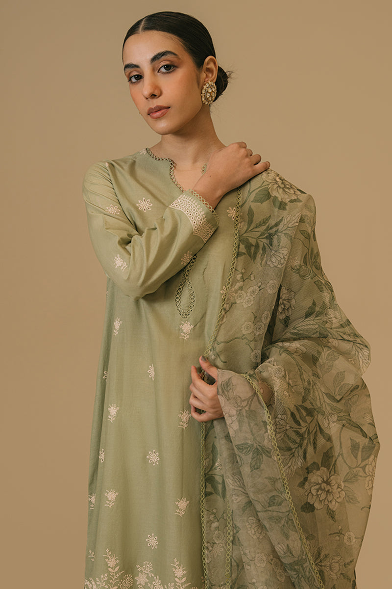 Cross Stitch | Eid Collection | OLIVE VISTA by Cross Stitch - Designer Dress - Type: Ladies Clothes - Available at Libayah - 100% Original