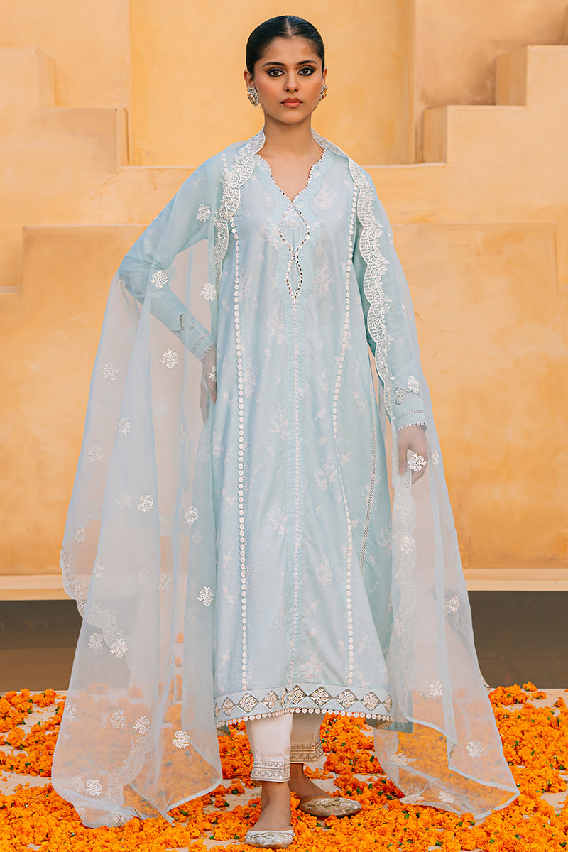 Cross Stitch | Eid Collection | SAFFRON SEA by Cross Stitch - Designer Dress - Type: Ladies Clothes - Available at Libayah - 100% Original