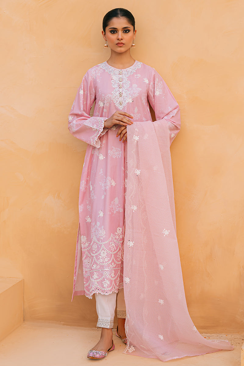Cross Stitch | Eid Collection | PINK BREEZE by Cross Stitch - Designer Dress - Type: Ladies Clothes - Available at Libayah - 100% Original