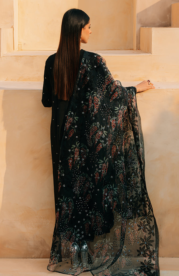 Cross Stitch | Eid Collection | BLACK DAHLIA by Cross Stitch - Designer Dress - Type: Ladies Clothes - Available at Libayah - 100% Original