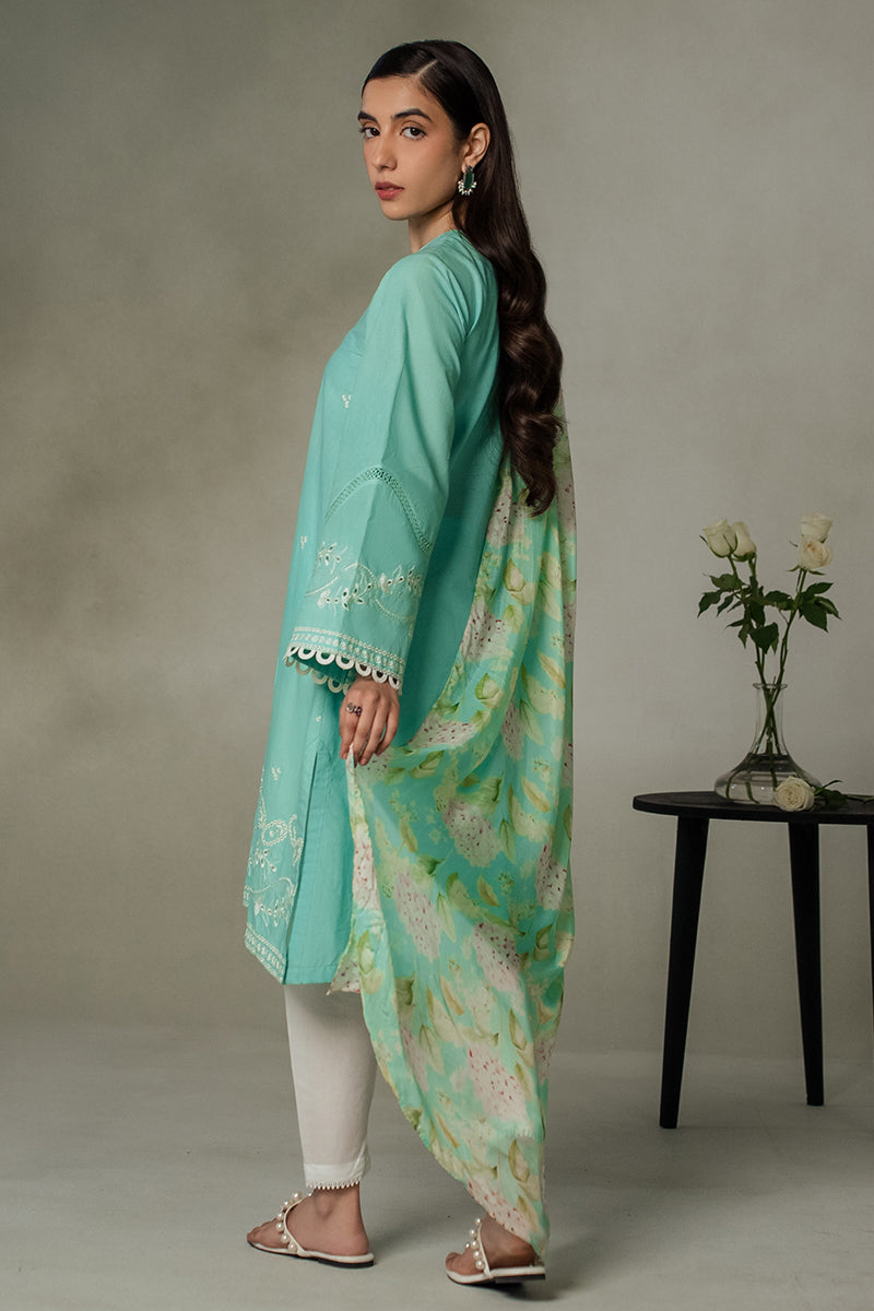 Cross Stitch | Eid Collection | SEA GREEN by Cross Stitch - Designer Dress - Type: Ladies Clothes - Available at Libayah - 100% Original