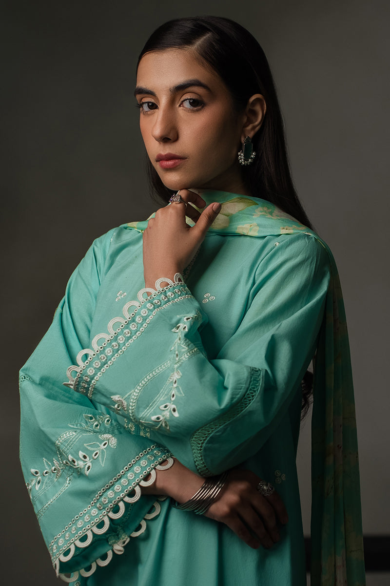 Cross Stitch | Eid Collection | SEA GREEN by Cross Stitch - Designer Dress - Type: Ladies Clothes - Available at Libayah - 100% Original