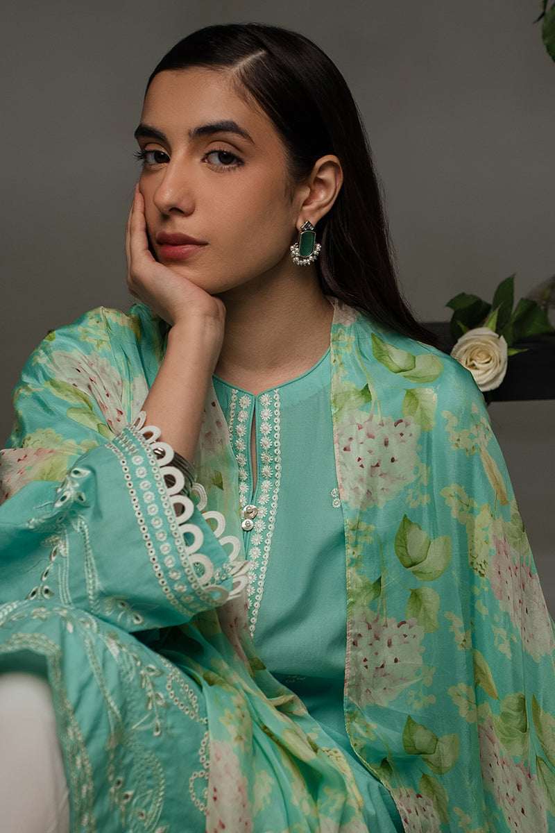 Cross Stitch | Eid Collection | SEA GREEN by Cross Stitch - Designer Dress - Type: Ladies Clothes - Available at Libayah - 100% Original