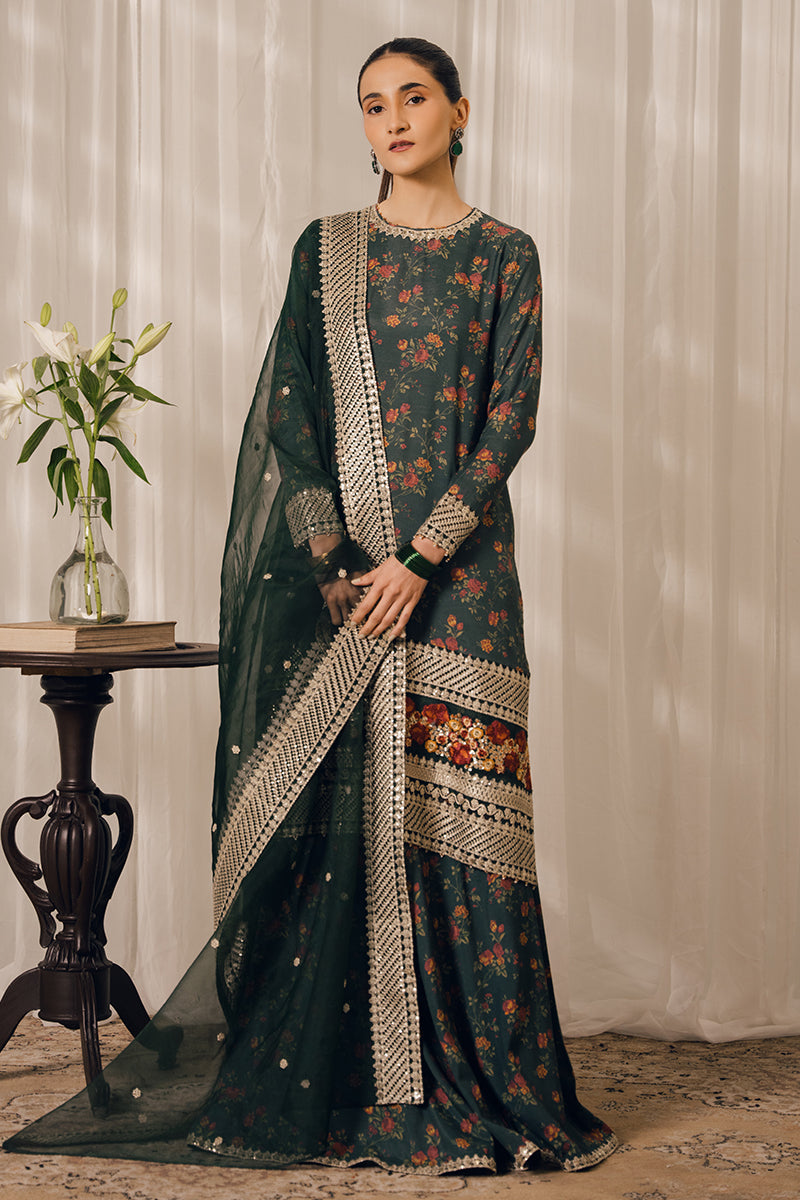 Cross Stitch | Eid Collection | EMERALD AISLE by Cross Stitch - Designer Dress - Type: Ladies Clothes - Available at Libayah - 100% Original