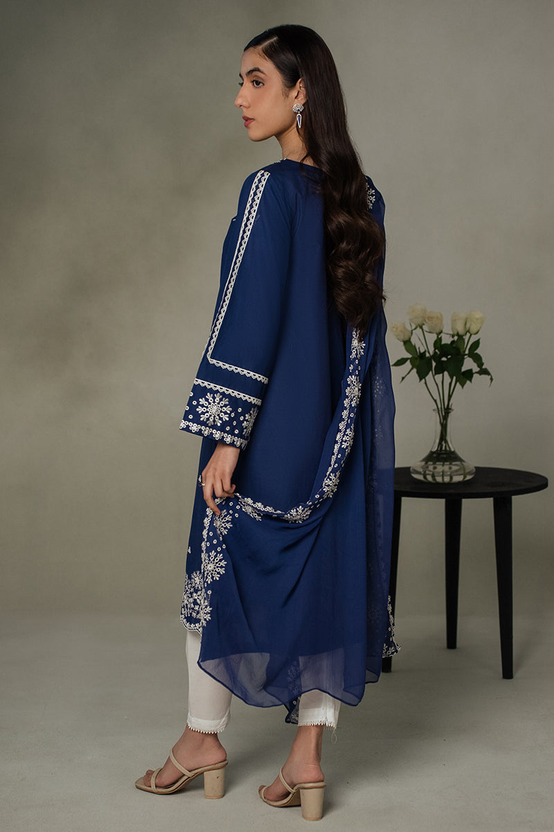 Cross Stitch | Eid Collection | MIDNIGHT BLUE by Cross Stitch - Designer Dress - Type: Ladies Clothes - Available at Libayah - 100% Original