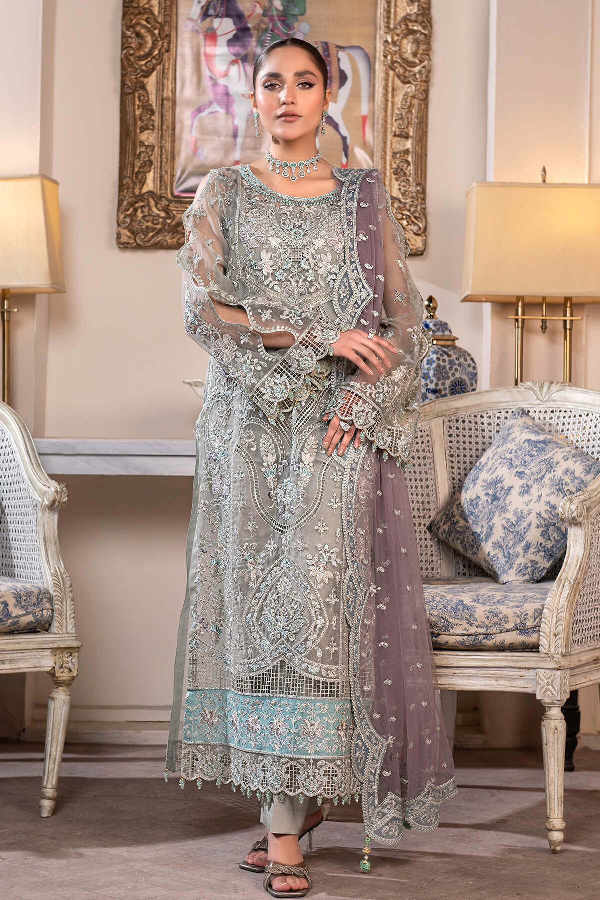 Janique | Luxury Collection 24 | D - 006 Gray Smoke by Janique - Designer Dress - Type: Ladies Clothes - Available at Libayah - 100% Original
