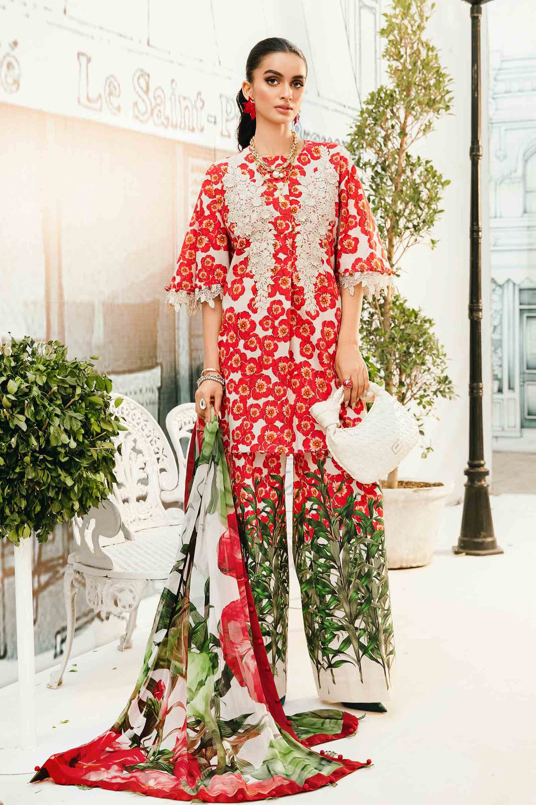 Maria B | M Prints Summer 25 | MPT-2606-B by Maria B - Designer Dress - Type: Ladies Clothes - Available at Libayah - 100% Original