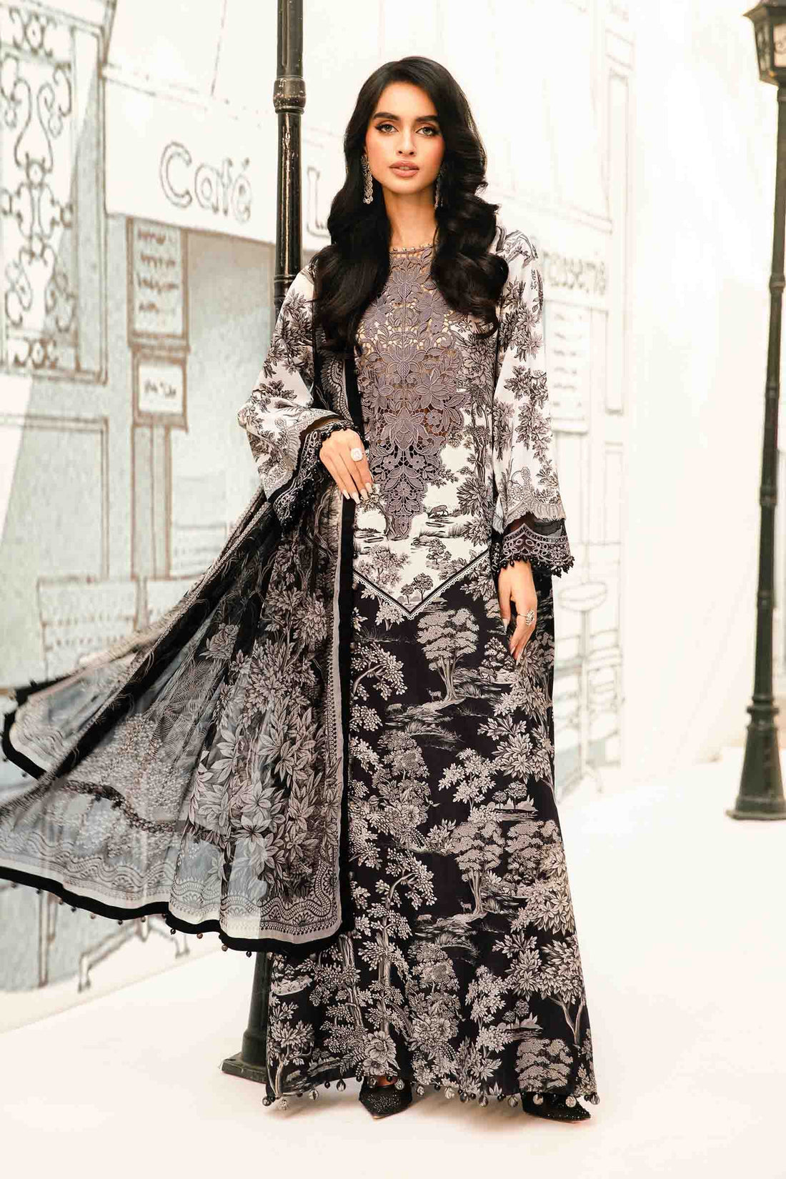 Maria B | M Prints Summer 25 | MPT-2608-B by Maria B - Designer Dress - Type: Ladies Clothes - Available at Libayah - 100% Original